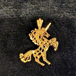 14k Gold Unicorn Pendant